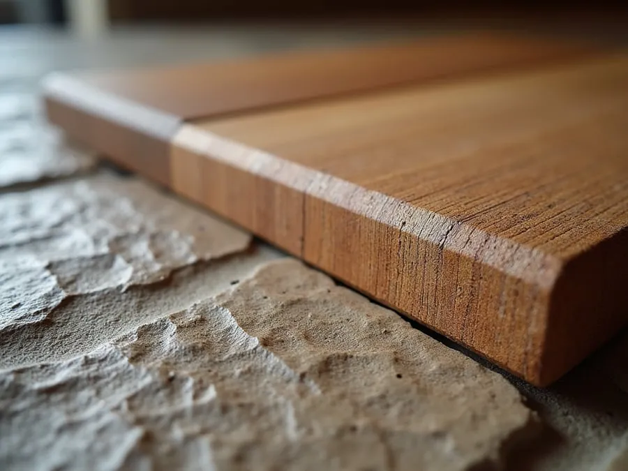 Close-up detail of restaurant material - tile, wood, stone, or textured finish -.