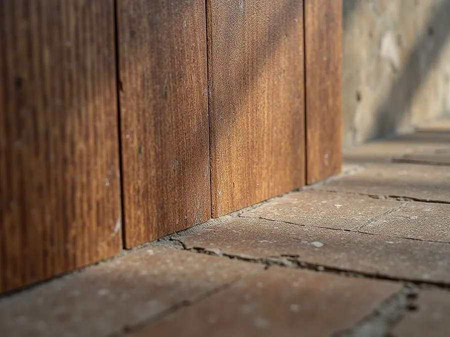 Close-up detail of restaurant material - tile, wood, stone, or textured finish -.