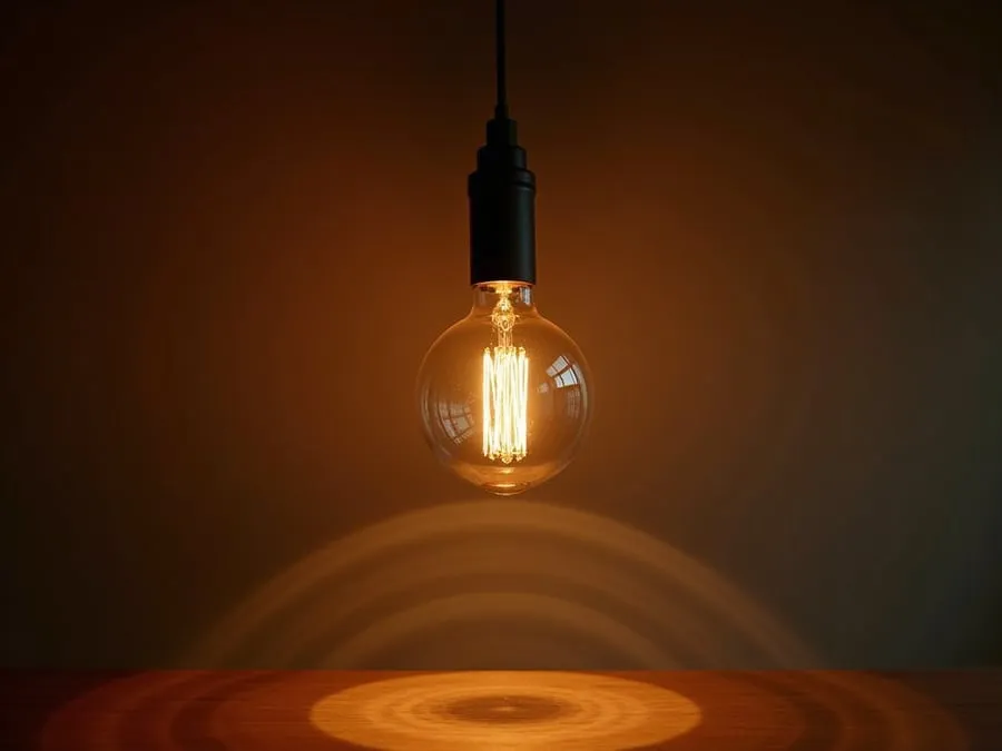 Detail shot of sophisticated lighting fixture installed in restaurant.