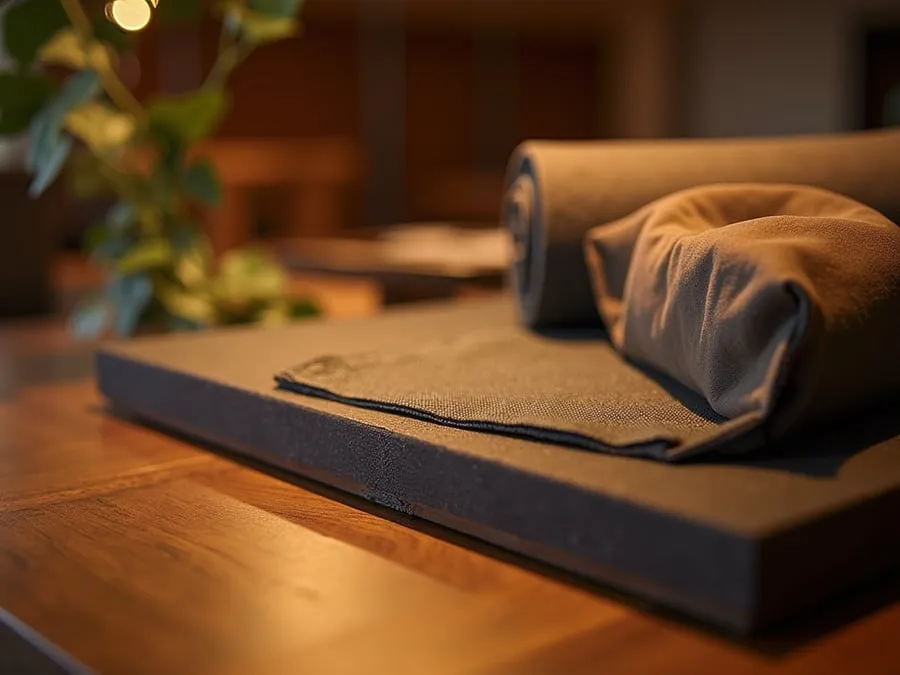 Detail of restaurant interior design element showing material quality and though.